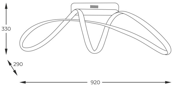 Lustră LED aplicată Zuma Line 20026C-GD FERMI LED/50W/230V 3000/4000/6000K