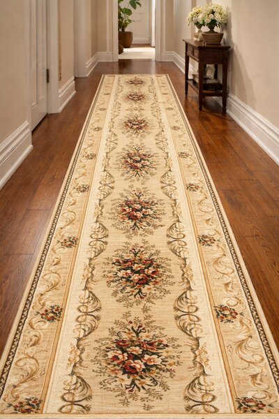 Traversa Hol, Model Clasic 535 106, Festonata, Latime 150 cm, Crem Bej 150 x 200