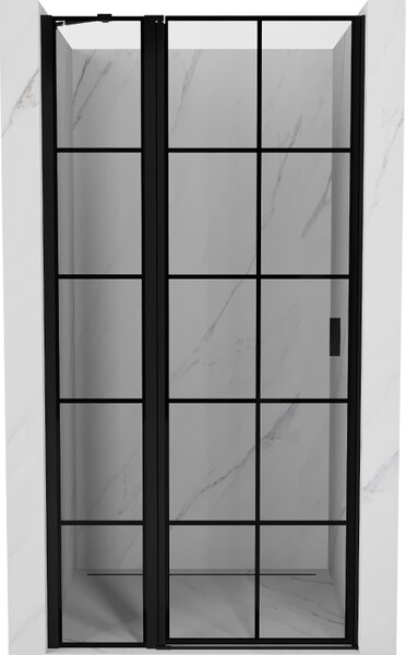 Mexen MIST, ușă de duș cu 1 canat (1d+1s) 70x200 cm, sticlă transparentă de 6 mm cu model de grilă, varianta stângă, 8A4-070-000-70-77-L