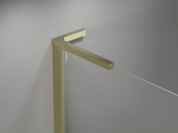 Mexen Mist L ușile de duș batante 135 cm, transparente, aurii - 8A4L-135-001-50-00