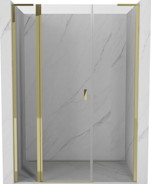 Mexen Mist L ușile de duș batante 135 cm, transparente, aurii - 8A4L-135-001-50-00