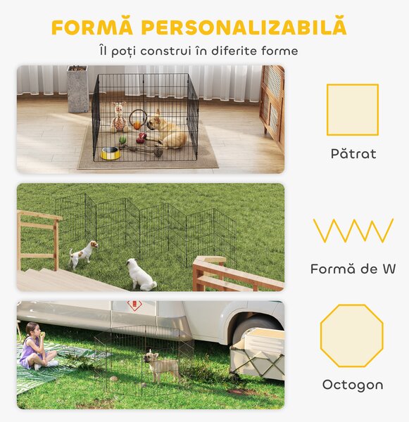 PawHut Țarc pentru Câini și Pui, Spațiu de Joacă | Aosom Romania