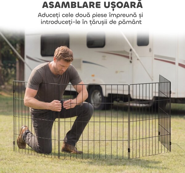 PawHut Țarc pentru Câini și Pui, Spațiu de Joacă | Aosom Romania