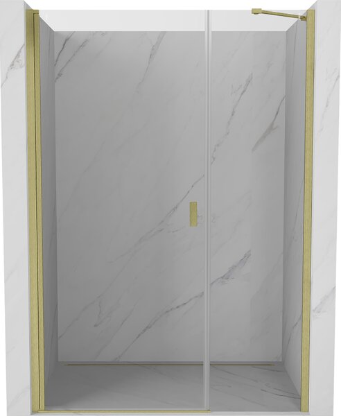 Mexen Mist-B, ușă de duș cu 1 aripă 105 cm, sticlă transparentă, profil auriu mat, 8A2-105-001-55-00