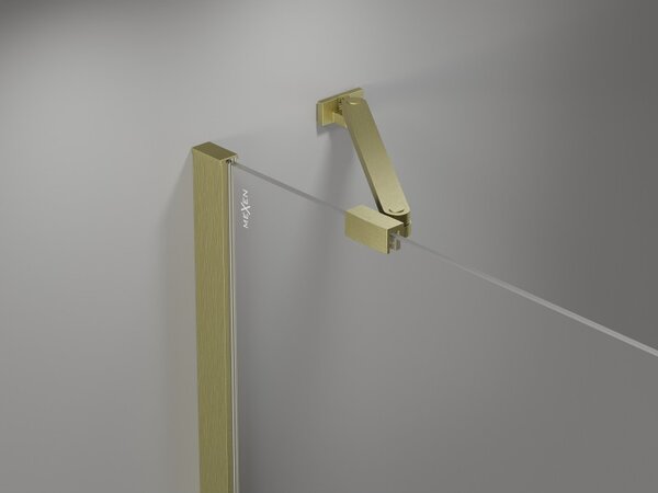 Mexen Mist-H, ușă de duș cu 1 aripă, stânga, 120 cm, sticlă transparentă, profil auriu mat, 8A5-120-001-55-00-L