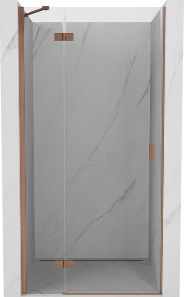 Mexen Mist-H, ușă de duș cu 1 canat, stânga, 75 cm, sticlă transparentă, profil mat cupră, 8A5-075-000-65-00-L