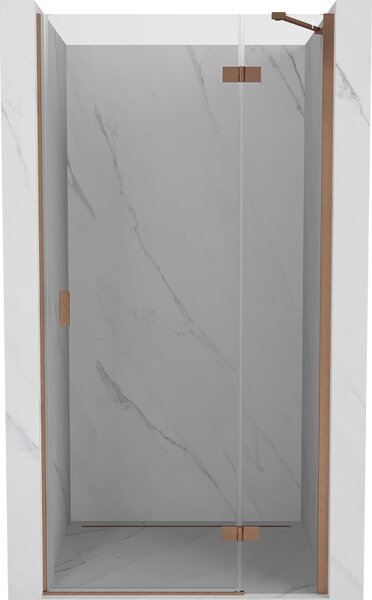 Mexen Mist-H, ușă de duș cu 1 aripă, dreapta, 70 cm, sticlă transparentă, profil mat cupră, 8A5-070-000-65-00-P
