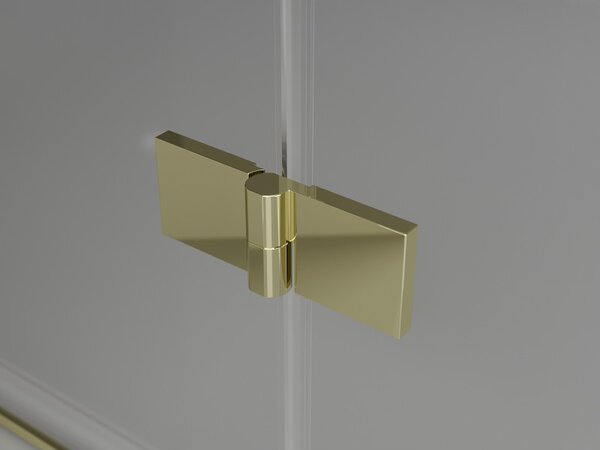 Mexen Mist-H, ușă de duș cu 1 aripă, dreapta 80 cm, sticlă transparentă, profil auriu lucios, 8A5-080-000-50-00-P