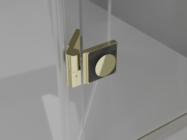 Mexen Mist-H, ușă de duș cu 1 aripă, dreapta 80 cm, sticlă transparentă, profil auriu lucios, 8A5-080-000-50-00-P