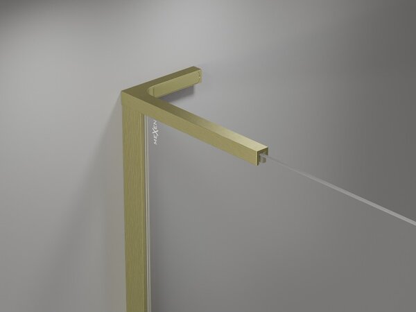 Mexen Mist L, paravan de baie cu 2 aripi 100 x 150 cm, sticlă transparentă, profil auriu mat, 8A9L-100-011-55-00