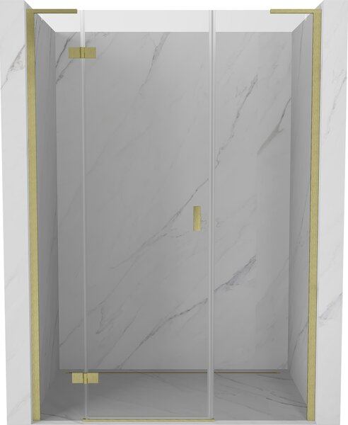 Mexen Mist-H L, ușă de duș cu 1 aripă stânga 120 cm, sticlă transparentă, profil auriu mat, 8A5L-120-001-55-00-L