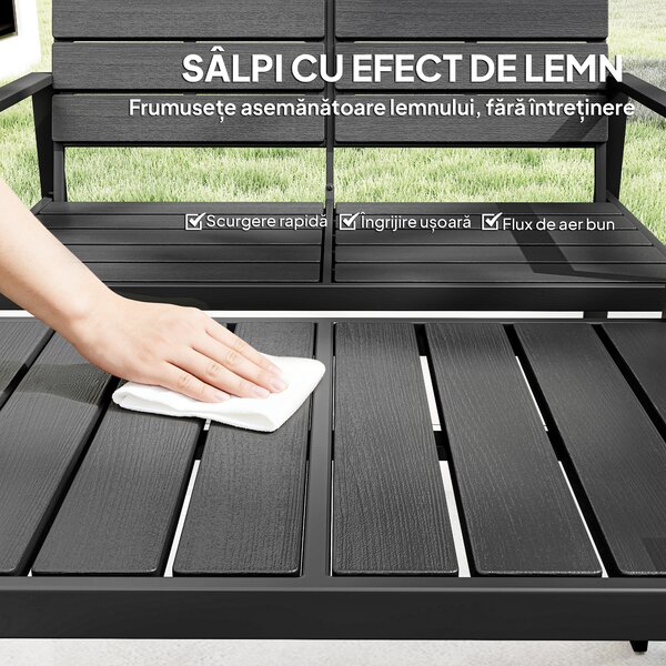 Outsunny Set Mobilier de Grădină cu Canapea, Fotolii și Măsuță, Ideal pentru Exterior | Aosom Romania