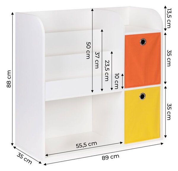 Raft din lemn alb pentru camera copiilor