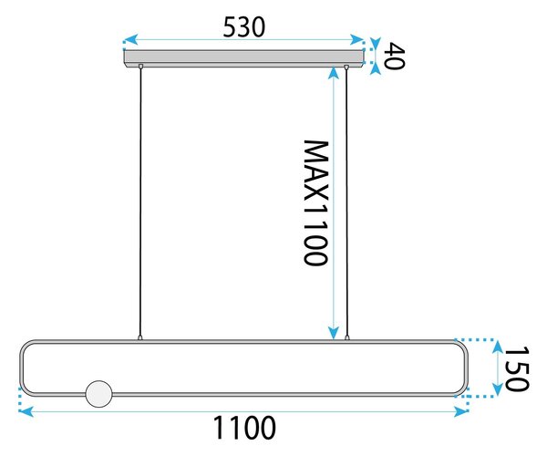 Lampa LED G123-CP BLACK