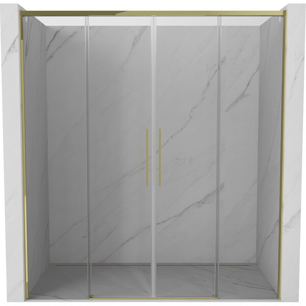 Mexen Rox, ușă glisantă de duș 170 cm, sticlă transparentă, profil auriu, 8C2-170-002-50-00