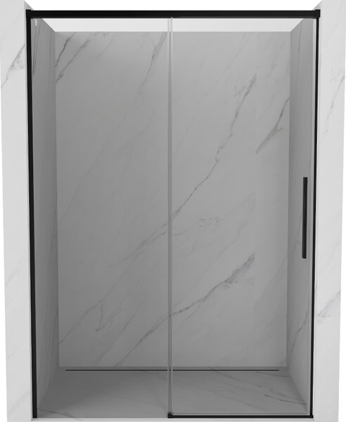 Mexen Rox, ușă glisantă de duș 140 ​​cm, sticlă transparentă, profil negru, 8C2-140-000-70-00