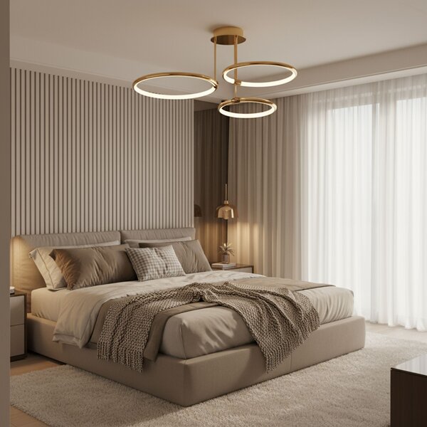 Lampă de tavan G122-3C GOLD LED