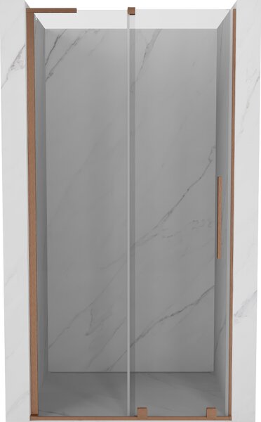 Mexen Velar L, usa de dus culisanta pentru deschidere 90 cm, sticla transparenta 8 mm, cupru mat, 871-090-003-01-65
