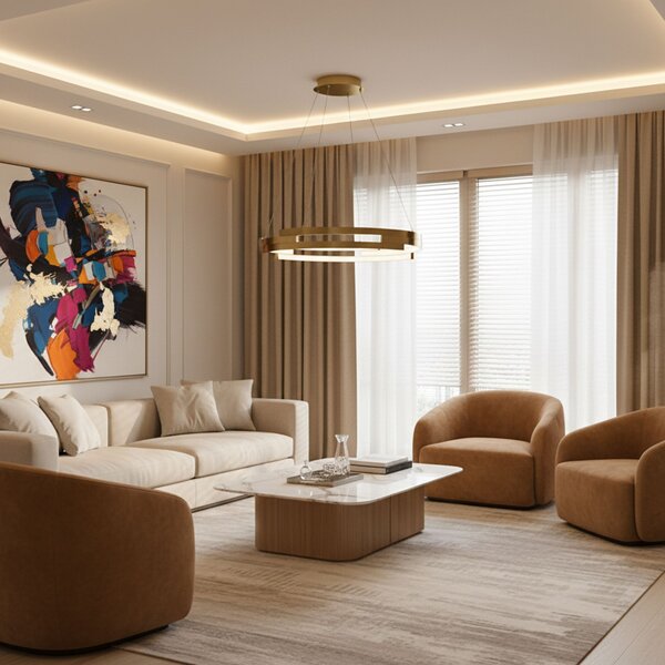 Lampă suspendată G127-CP 50cm GOLD