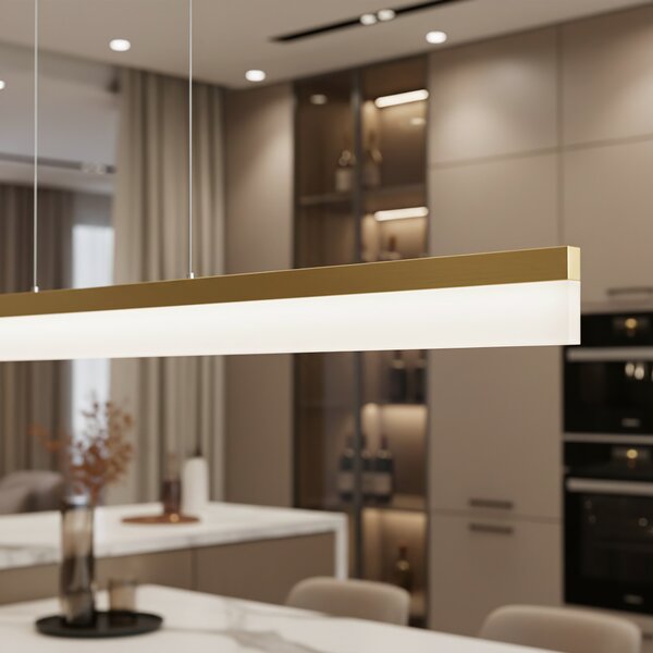 Lampă suspendată LED APP1694-CP 120 cm Brush Gold