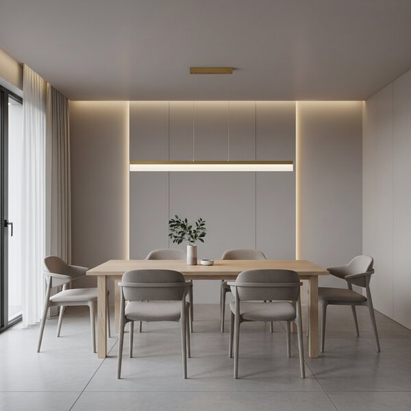Lampă suspendată LED APP1694-CP 120 cm Brush Gold