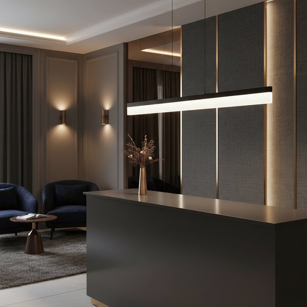 Lampă suspendată LED APP1692-CP 120 cm Black