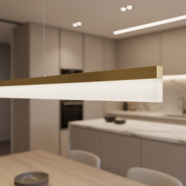 Lampă suspendată LED APP1697-CP 200 cm Brush Gold