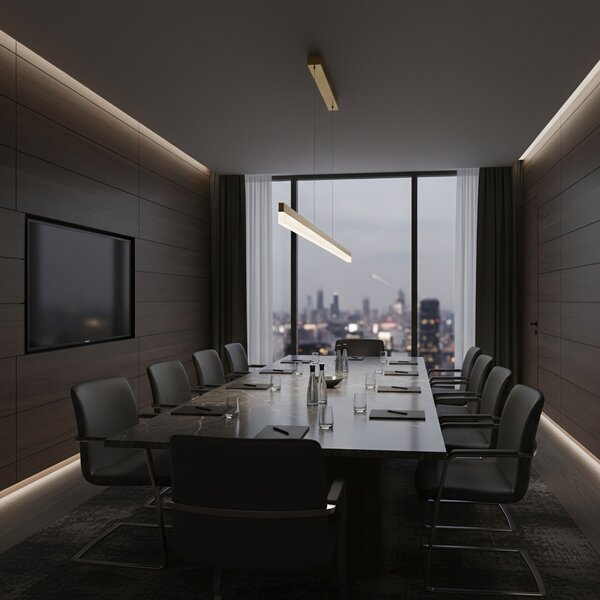 Lampă suspendată LED APP1697-CP 200 cm Brush Gold