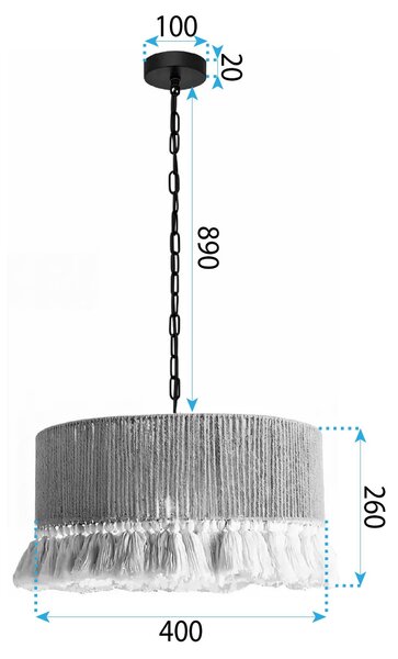Lampă suspendată APP1735-1CP 40 cm