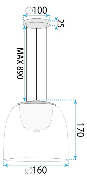 Lampă suspendată LED APP1689-1PC A Gold