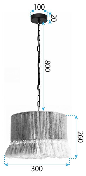 Lampă suspendată APP1736-1CP 30 cm