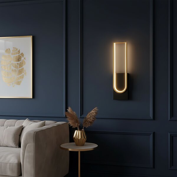Lampa de perete LED APP1782-W Brush Gold/Black