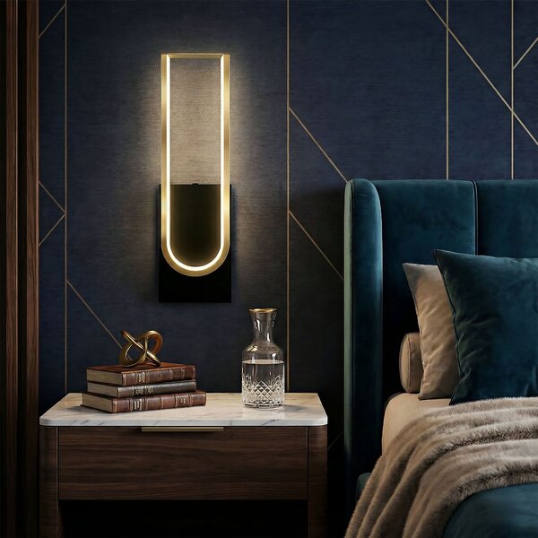 Lampa de perete LED APP1782-W Brush Gold/Black
