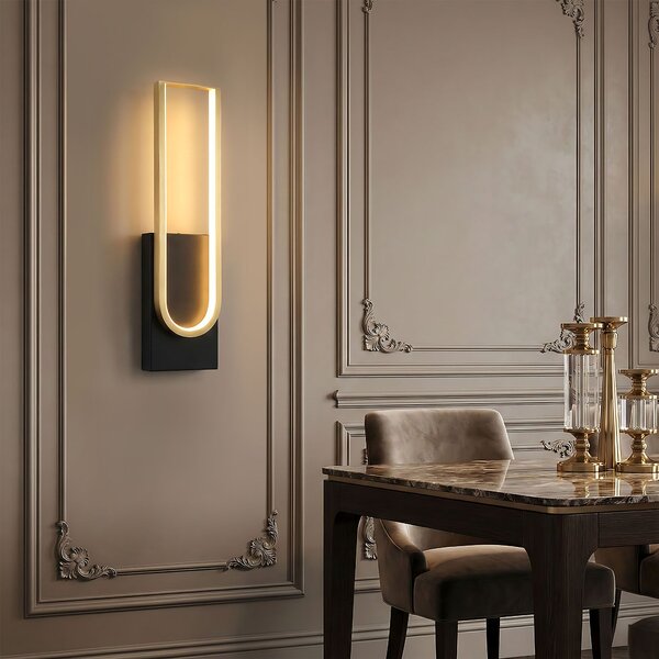 Lampa de perete LED APP1782-W Brush Gold/Black