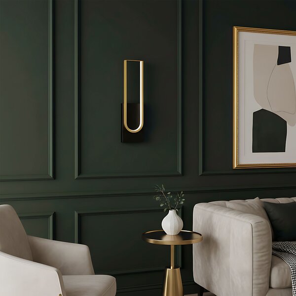 Lampa de perete LED APP1782-W Brush Gold/Black