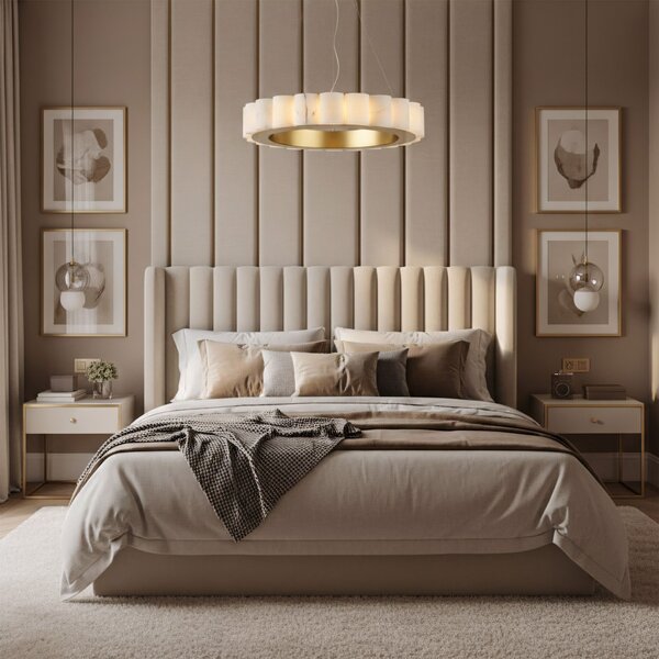 Lampă suspendată APP1801-CP 50 cm Brush Gold
