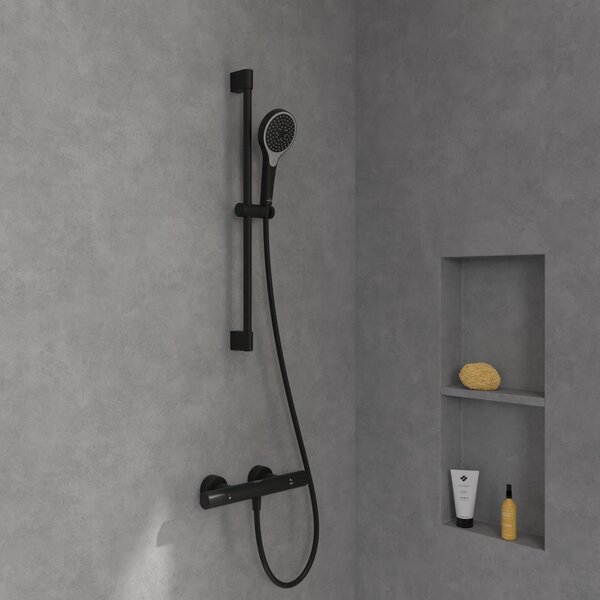 Villeroy & Boch Universal Taps & Fittings baterie de duș perete cu termostat negru TVS000017000K5