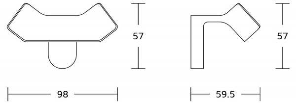 Mexen Accesorii Mexen, Suport prosop Lea 2 carlige, auriu, 7026035-50
