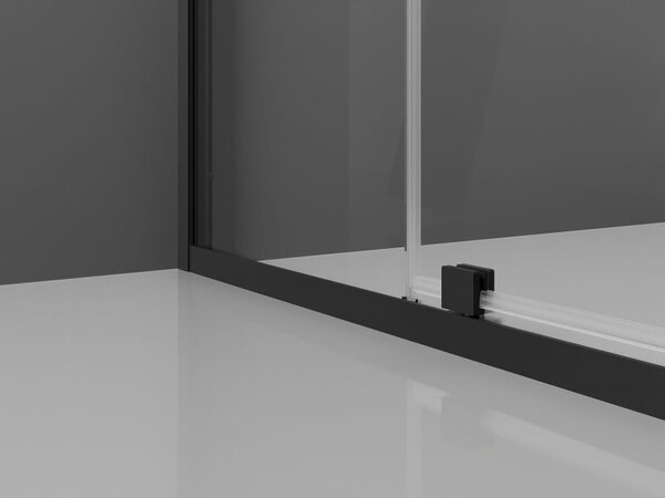 Mexen Exo cabină de duș pătrată cu deschidere de 70 x 70 cm, transparentă, neagră - 8110-070-070-70-00