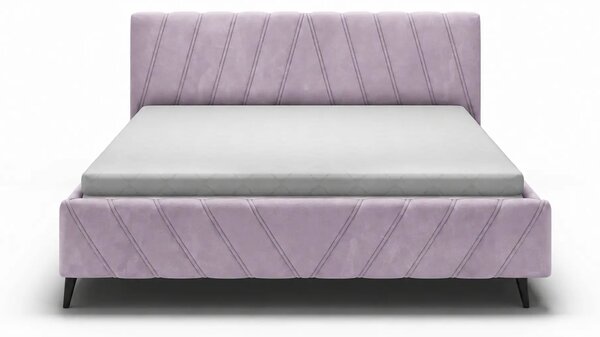 Pat CALYPSO SR 160x200, stofa catifelata roz prafuit - Riviera 62, cu