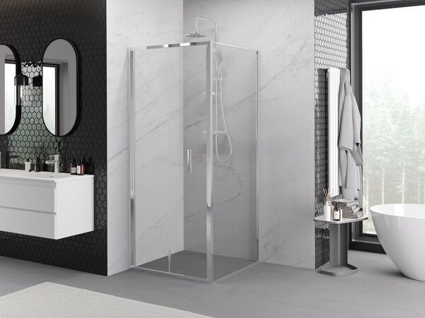 Mexen Exo cabină de duș pliabilă 75 x 75 cm, transparentă, crom - 816-075-075-01-00