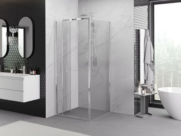 Mexen Exo cabină de duș pliabilă 75 x 75 cm, transparentă, crom - 816-075-075-01-00