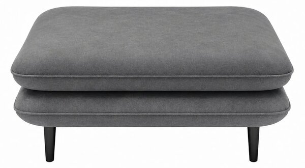 Taburet SOLANO, stofa catifelata gri - Riviera 91, 108x74x45 cm