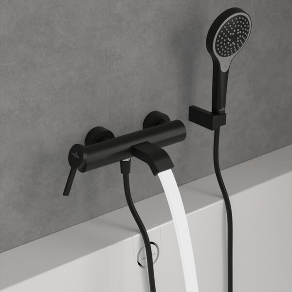 Villeroy & Boch Dawn baterie cadă-duș perete negru TVT106501152K5