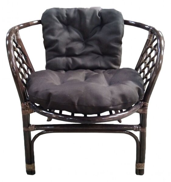 Set mobilier gradina, Bahama ratan natural, 4 piese, 4 locuri, culoare Choco Brown