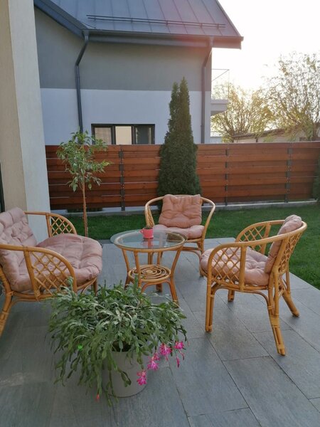 Set mobilier gradina, Bahama ratan natural, 4 piese, 4 locuri, culoare honey