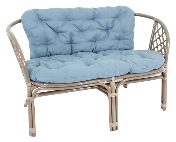 Set mobilier gradina, Bahama ratan natural, 4 piese, 4 locuri, culoare Gri