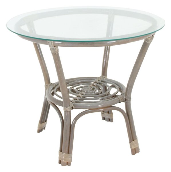 Set mobilier gradina, Bahama ratan natural, 4 piese, 4 locuri, culoare Gri