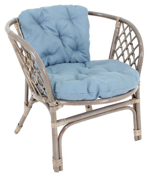 Set mobilier gradina, Bahama ratan natural, 4 piese, 4 locuri, culoare Gri