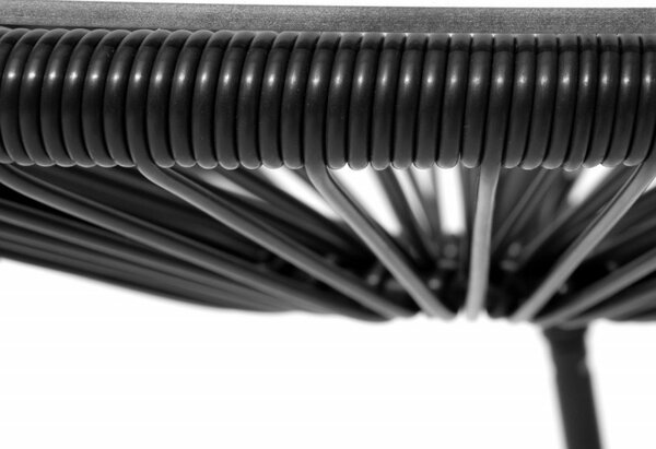 Set mobilier terasa / gradina, Acapulco, 2 fotolii si masa, metal si ratan artificial, negru